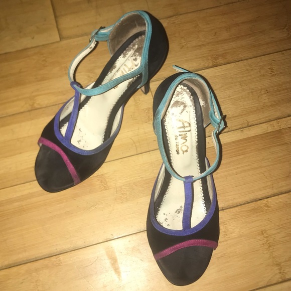 Alma Tango Fête MardiGras Argentina Suede Stilettos - Picture 3 of 9